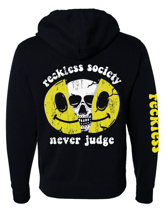 Never Judge Smiley Hoodie